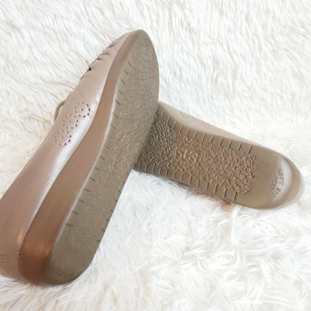 SAS SIESTA Women’s Moc Oxfords Mocha Leather Comfort Shoes Size 9B EUC - Picture 9 of 9